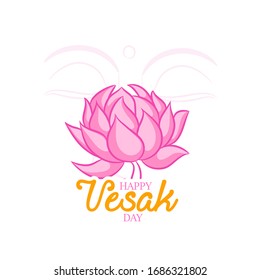 Creative Design of Happy Vesak Day Or Buddha Purnima Background