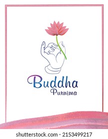 Diseño creativo del Feliz Día de Vesak o fondo Buda Purnima para tarjeta, saludo, diseño de afiches