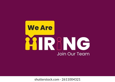 Creative design for hiring vacancy, We are hiring join to the team announcement. Hiring recruitment open vacancy design. we are hiring creative post.