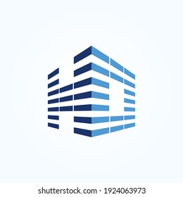 Creative design HO building house logo symbol