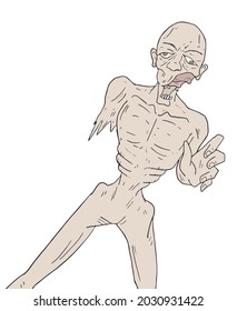 Creative design of horror dead man illustration