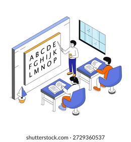 Um ícone de design criativo da aprendizagem abc