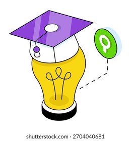 Kreatives Design Ikone der akademischen Idee