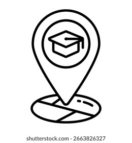 Kreatives Design Symbol des akademischen Ortes
