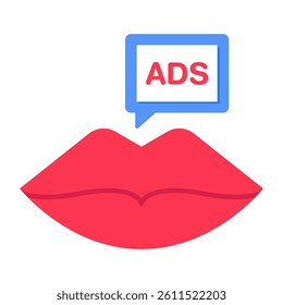 Creative design icon of ad chat