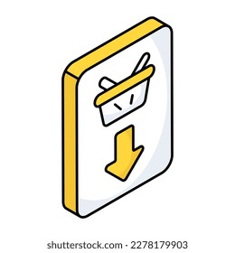 Un icono de diseño creativo para añadir a la cesta