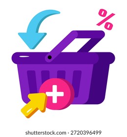 Um ícone de design criativo de adicionar à cesta