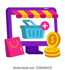 Um ícone de design criativo de adicionar ao balde 