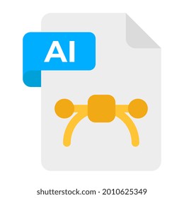 A creative design icon of ai file format