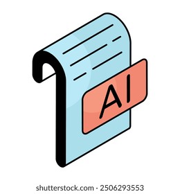 A creative design icon of ai file