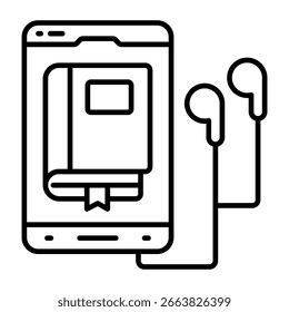 Icono de diseño creativo del audiolibro