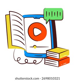 Ícone de design criativo do audiobook