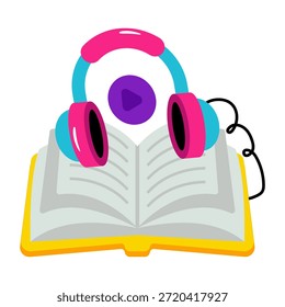 Ícone de design criativo do audiobook