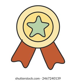Creative design icon of award badge

