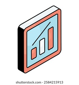 Creative design icon of bar chart