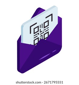 Ícone de design criativo do email com código de barras