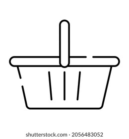 A creative design icon of basket