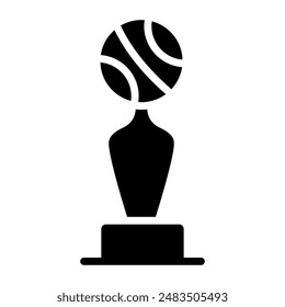 A creative design icon of basketball trophy cup