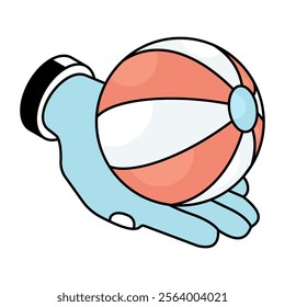 Creative design icon of beach ball