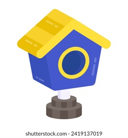 Creative design icon of birdhouse 
