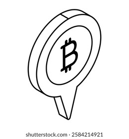 Creative design icon of Bitcoin chat