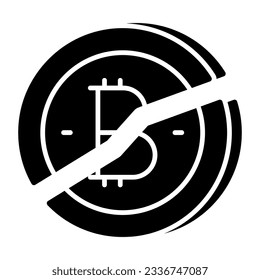 Creative design icon of bitcoin crash 