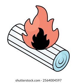 Creative design icon of bonfire