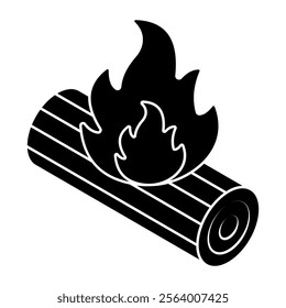 Creative design icon of bonfire