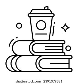 A creative design icon of books