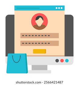 Creative design icon of boutique