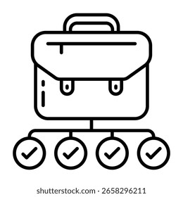 Icono de diseño creativo de maletín