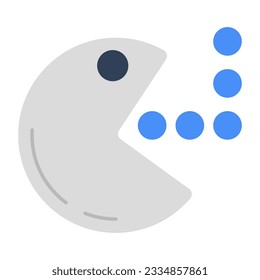 Creative design icon of bubble eating game