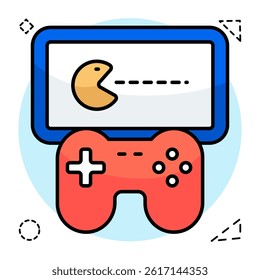 Creative design icon of bubble eating game