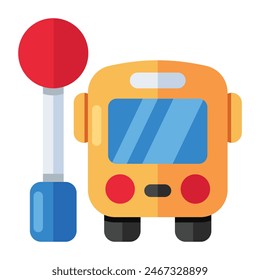 Creative design icon of bus