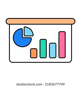Creative design icon of business presentation
