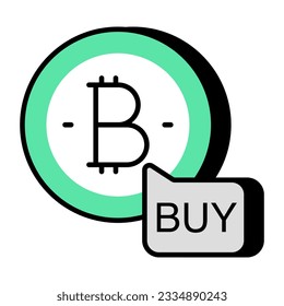 Creative design icon of buy bitcoin 