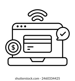 Icono de diseño creativo del pago con tarjeta