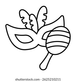 Creative design icon of carnival mask