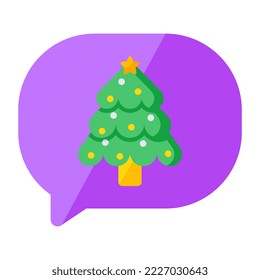 A creative design icon christmas chat 