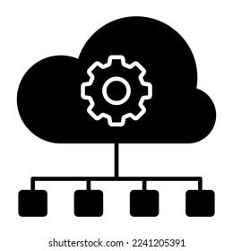 Creative design icon of cloud setting