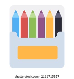 A creative design icon of color pencils

