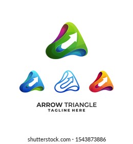 Creative Design Icon, Colorful letter A with Arrow Symbol for Business Branding. Vector Design illustration professional.