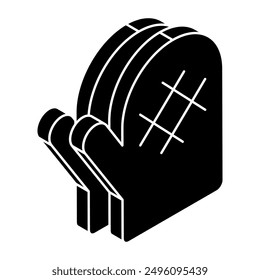 Creative design icon of cooking gloves