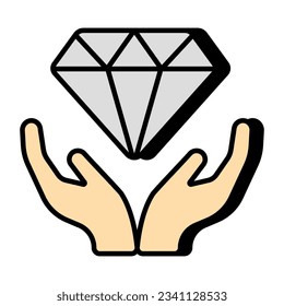 Creative design icon of diamond care