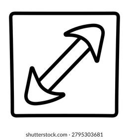 Creative design icon of doublehead up and down arrows 
