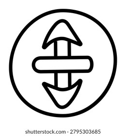 Creative design icon of doublehead up and down arrows 