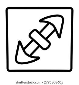 Creative design icon of doublehead up and down arrows 
