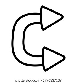 Creative design icon of doublehead right arrows 