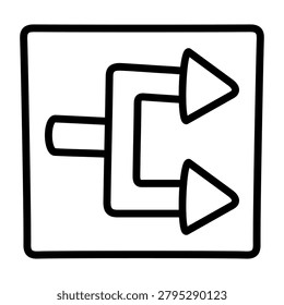 Creative design icon of doublehead right arrows 