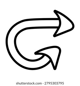 Creative design icon of doublehead right arrows 